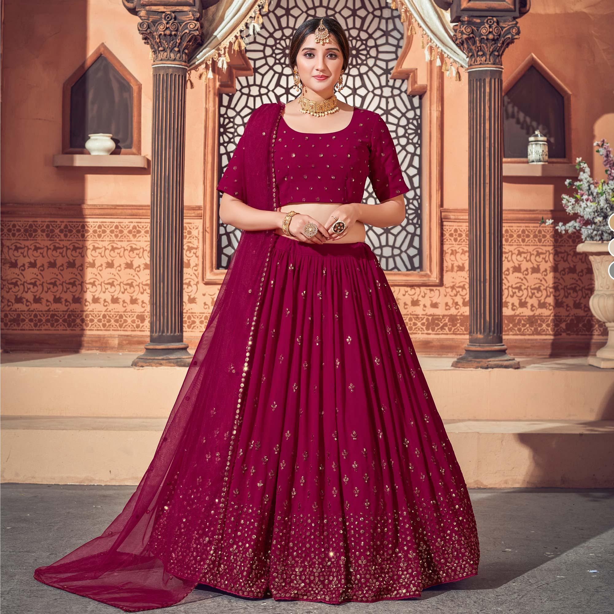 deep-pink-festive-wear-thread-with-sequence-embroidered-georgette-lehenga-choli-peachmode-1.jpg